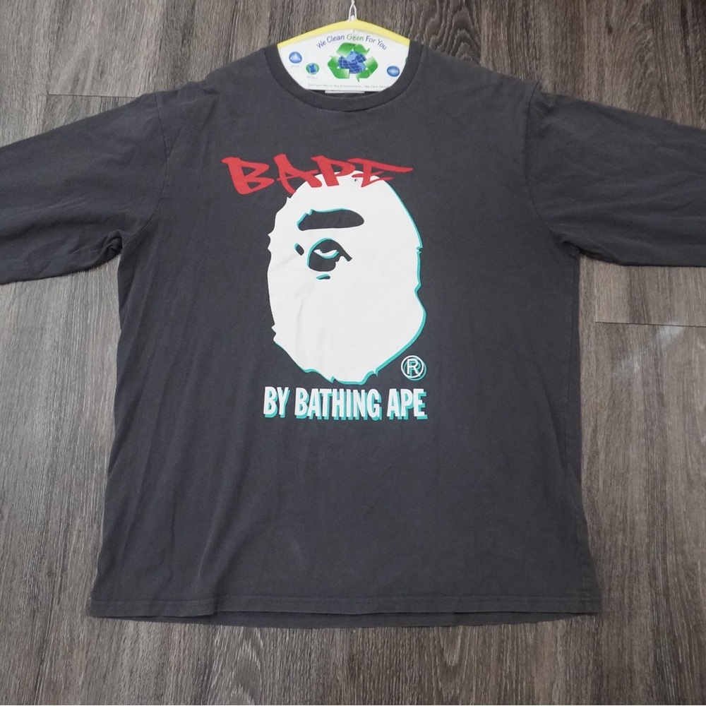 Bape Black Tee with Iconic Ape Graphic